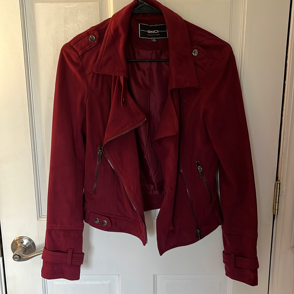 Burgundy suede jacket